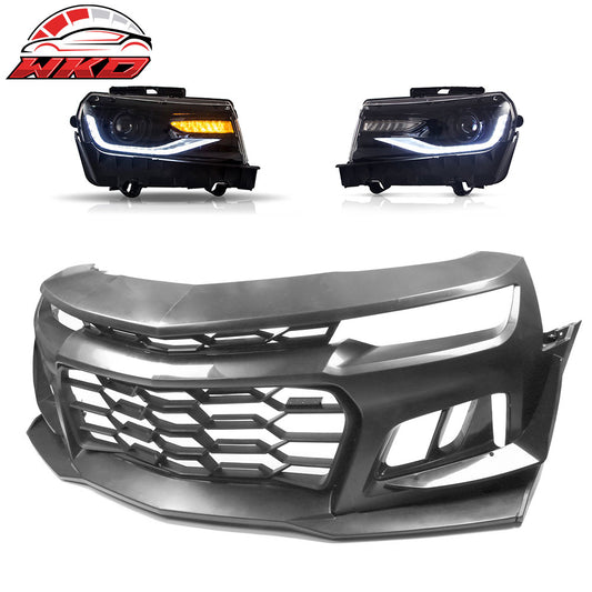 2014-15 Chevy Camaro 5th to 6th Gen 1LE Style Front Bumper Cover w/ Headlights | Wholesale