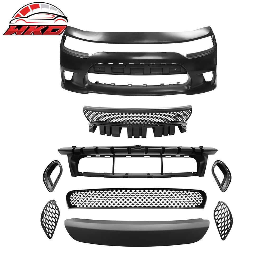 For 15-23 Charger Sedan 15 SRT Hellcat Style Front Bumper Conversion Replacement