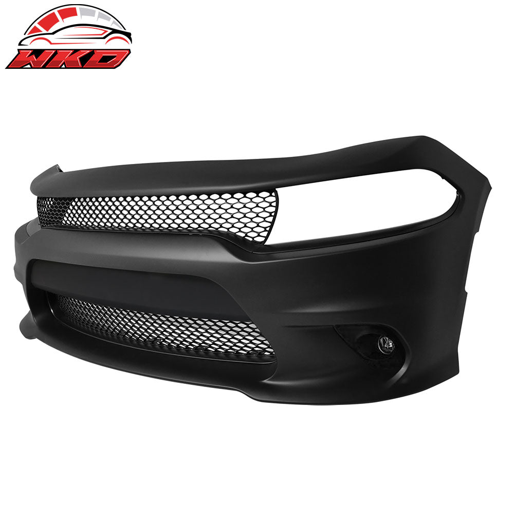 Fits 15-23 Dodge Charger 15 SRT Hellcat Front Bumper Conversion Kit W/ Foglights