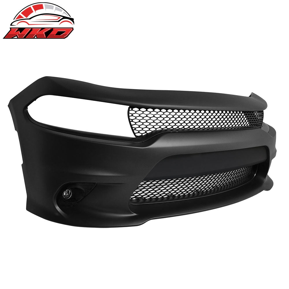 Fits 15-23 Dodge Charger 15 SRT Hellcat Front Bumper Conversion Kit W/ Foglights