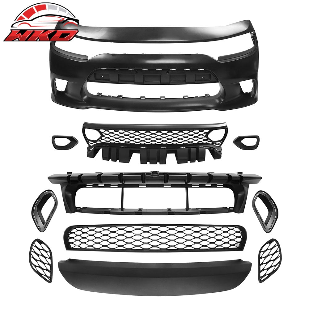 Fits 15-23 Charger SXT RT 19 SRT Hellcat Bumper Conversion W/ Fascia Applique PP