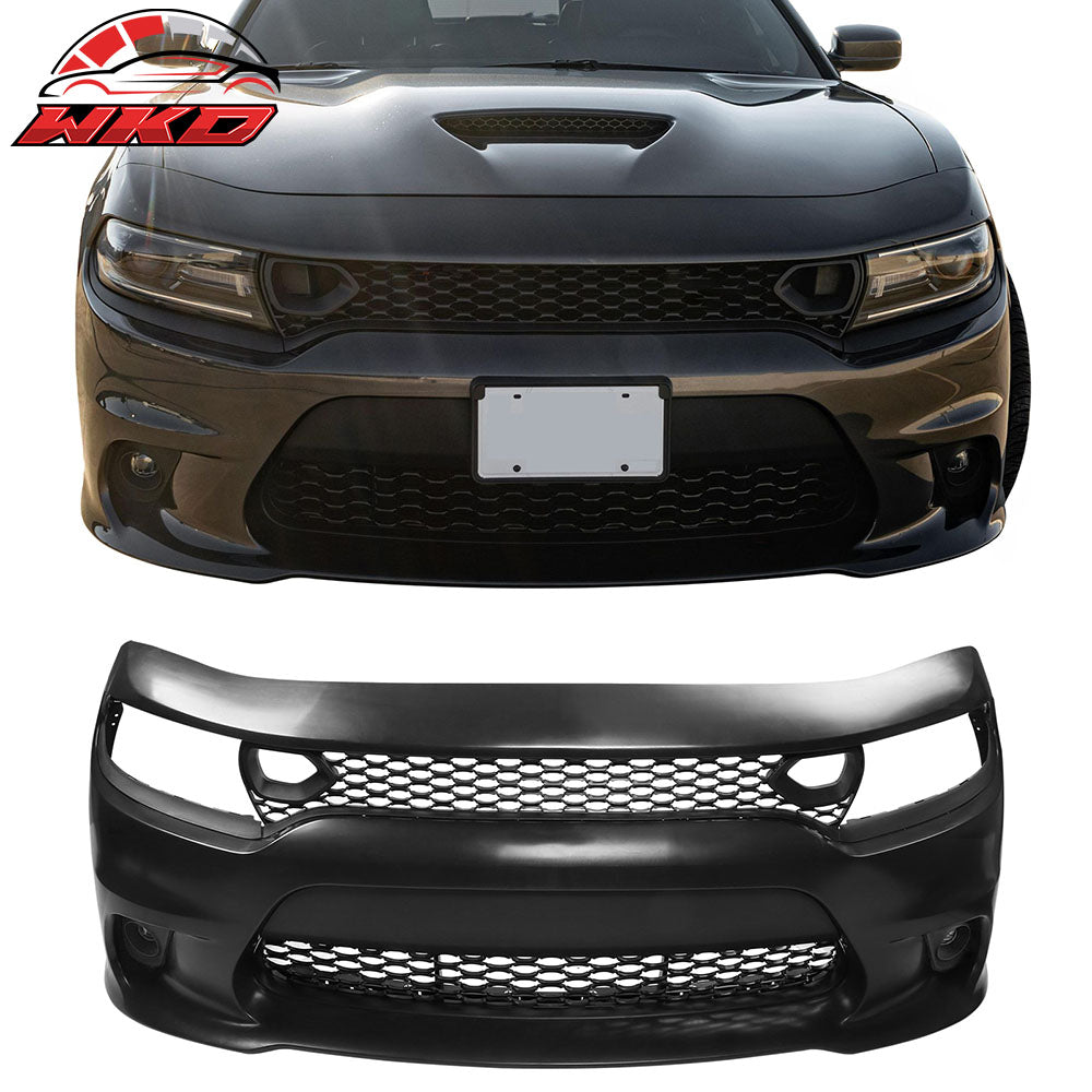 For 15-23 Dodge Charger Scat Pack SRT 392 Hellcat Front Bumper Cover W/ Foglight