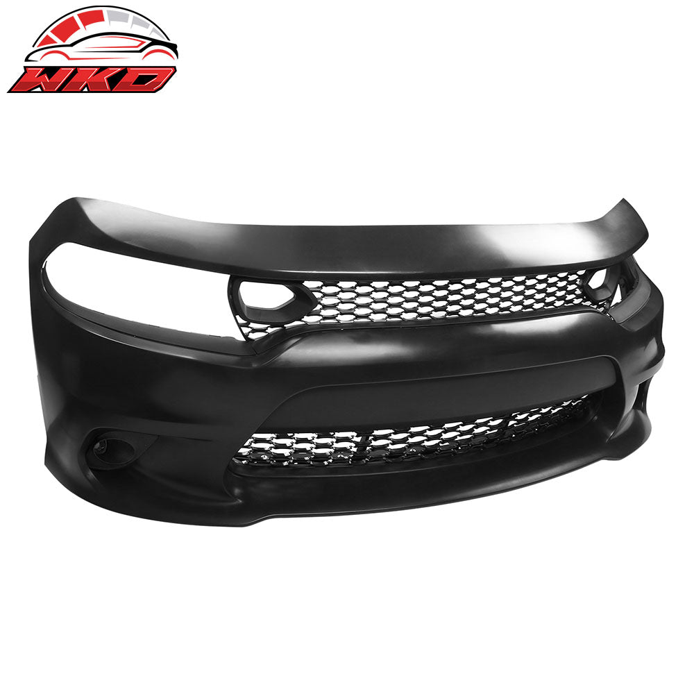 For 15-23 Dodge Charger Scat Pack SRT 392 Hellcat Front Bumper Cover W/ Foglight