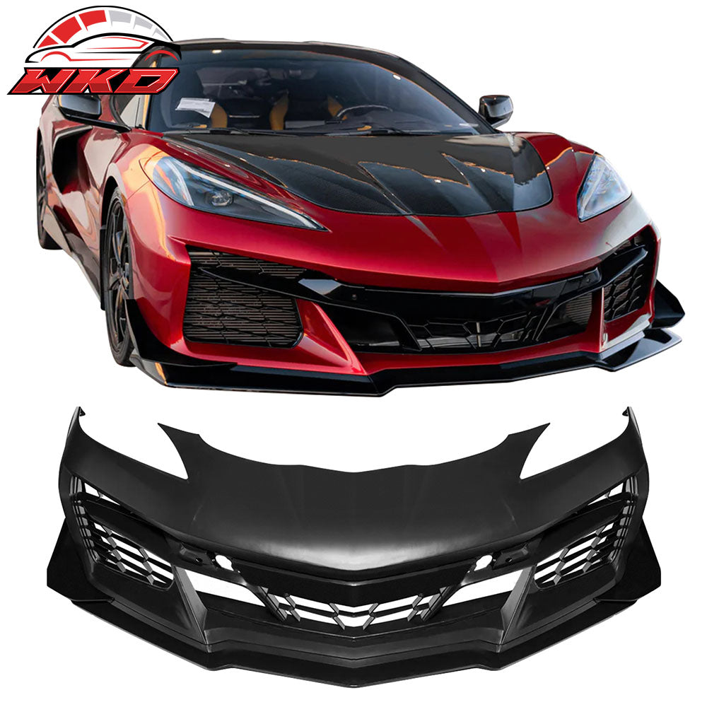 Fits 20-25 Chevy Corvette Front Bumper Cover Z06 Z07 Style Conversion Unpainted