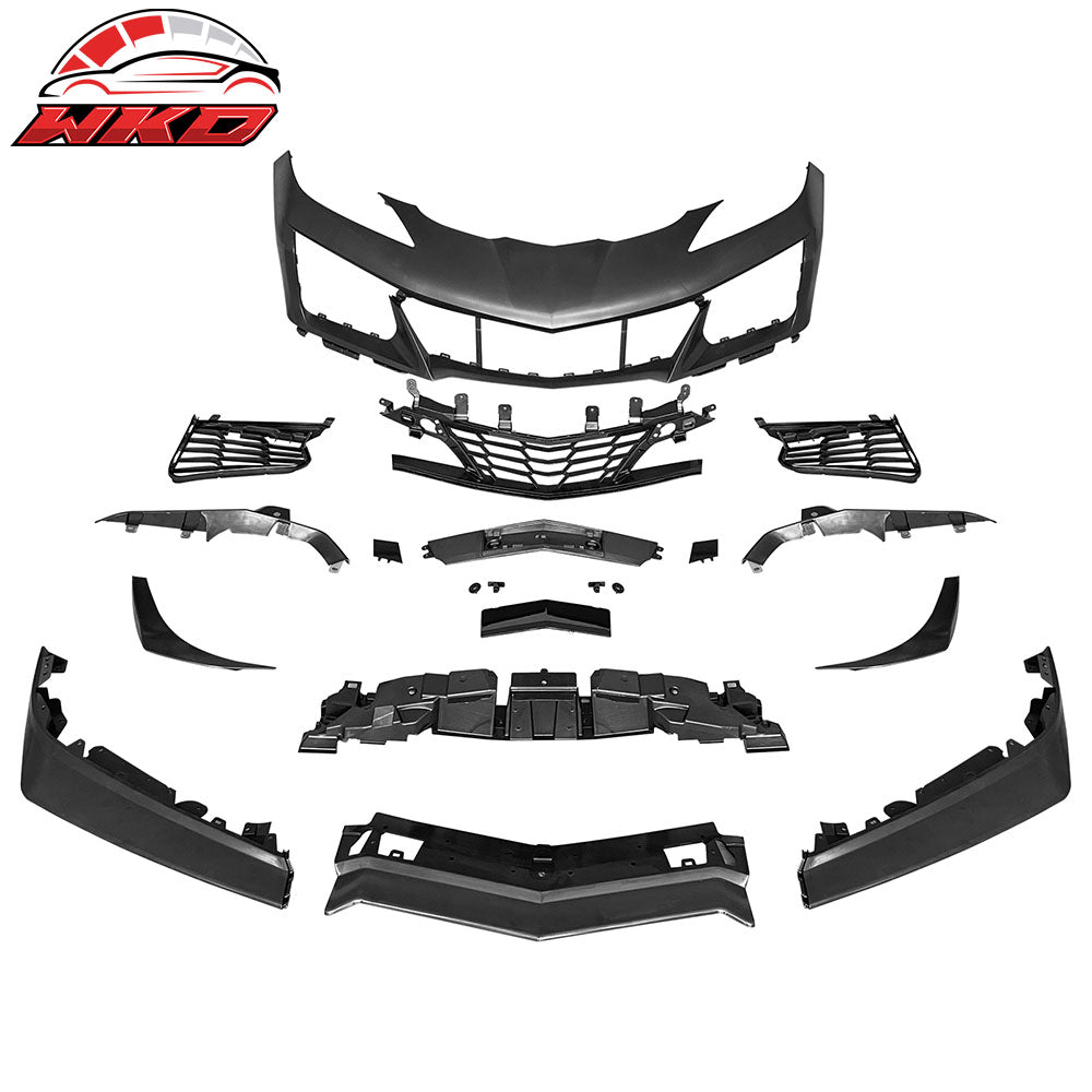 Fits 20-25 Chevy Corvette Front Bumper Cover Z06 Z07 Style Conversion Unpainted