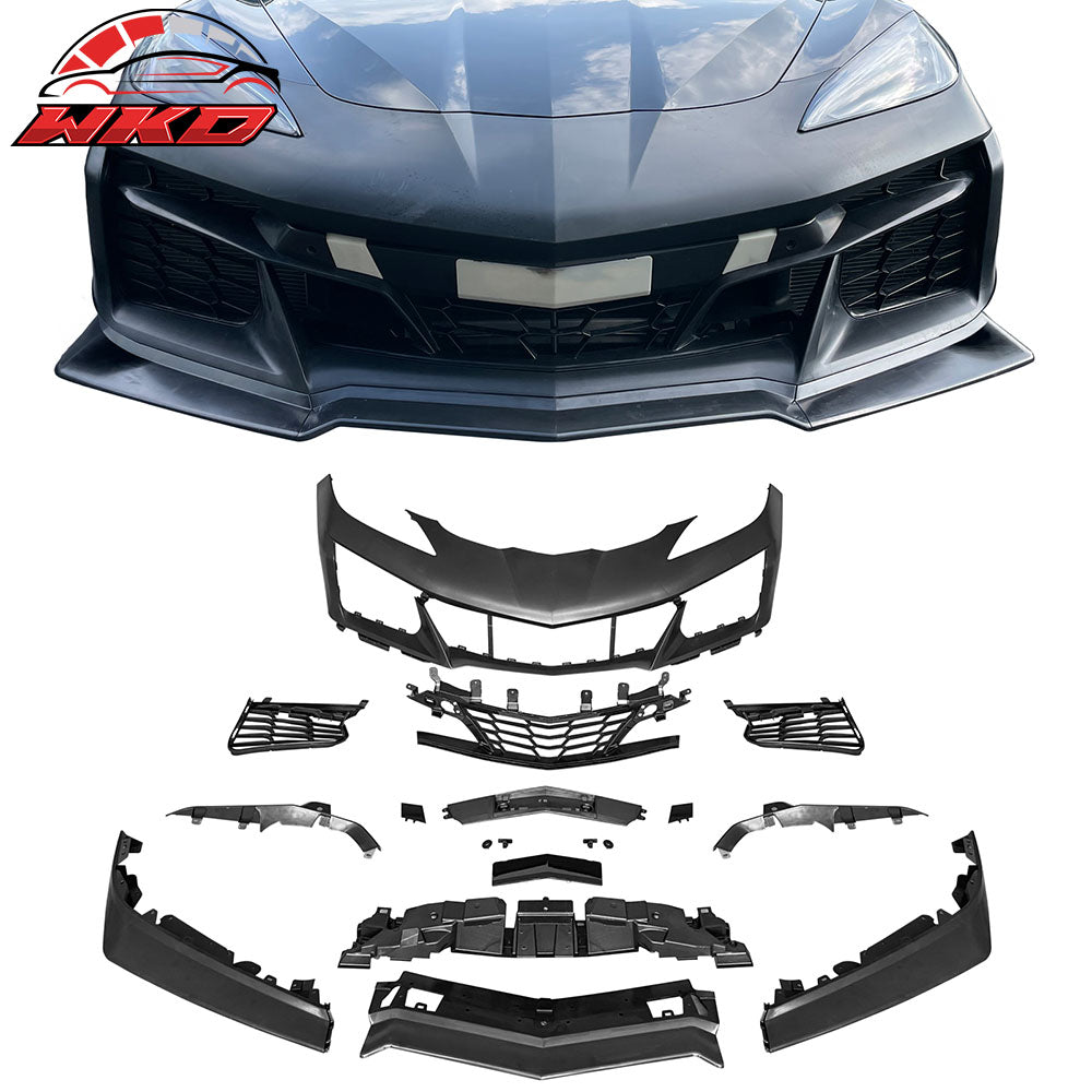 Fits 20-25 Chevy Corvette Front Bumper Cover E-RAY Style Conversion Unpainted