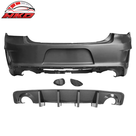 2020-23 Charger Widebody Bumper Cover + Carbon Fiber Print Diffuser W/ 4 Fin | Wholesale