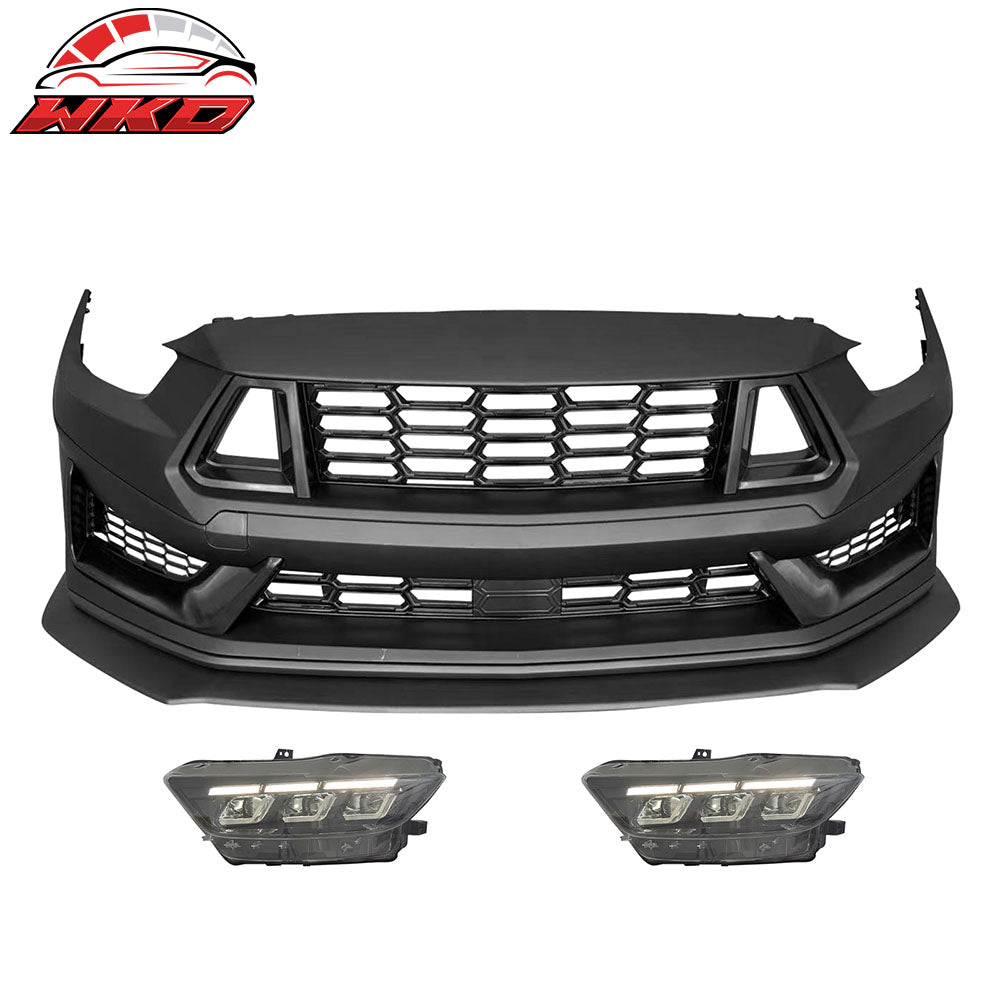 2015-17 Ford Mustang 24+ Dark Horse Front Bumper Conversion W/Grille Headlight | Wholesale