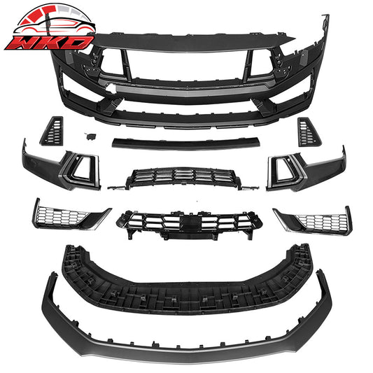 24-26 Ford Mustang Dark Horse Front Bumper Conversion Kit W/ Mesh Grilles | Wholesale
