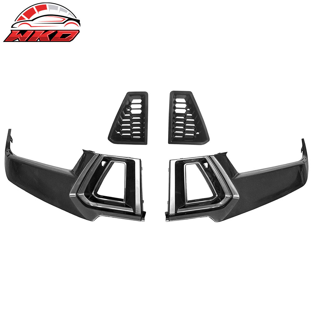 Fits 24-26 Ford Mustang Dark Horse Front Bumper Conversion Kit W/ Mesh Grilles