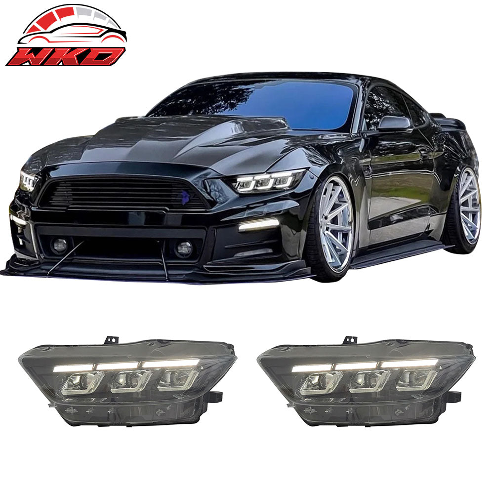 Fits 15-17 Ford Mustang Mach 1 Front Bumper Cover Conversion 2024+ LED Headlight