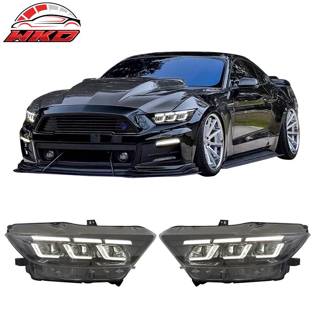 For 18-23 Ford Mustang 2021 Mach 1 Style Front Bumper Cover LED Grille Headlight