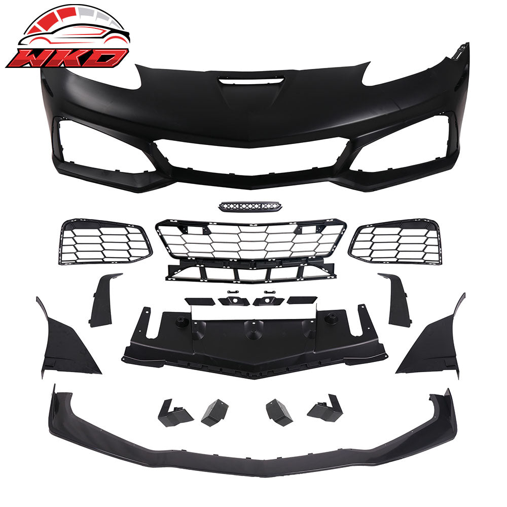 Fits 06-13 Corvette C6 Front Bumper Cover C7 ZR1 Style Conversion Replacement