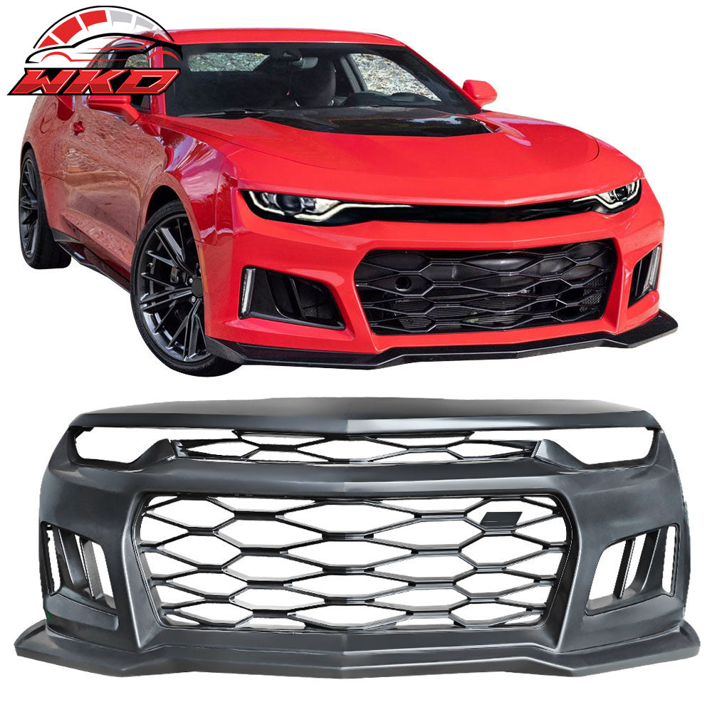 Fits 19-24 Chevy Camaro ZL1 Style Front Bumper Cover Conversion Guard W/ Canards