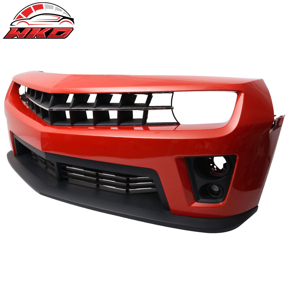 Fits 10-13 Chevy Camaro ZL1 Style Front Bumper Cover PP Painted #WA502Q Orange