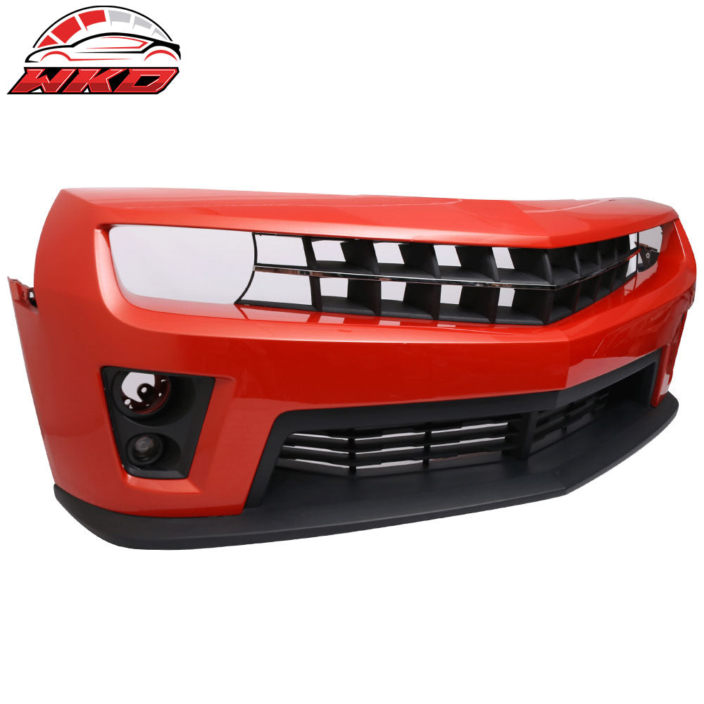 Fits 10-13 Chevy Camaro ZL1 Style Front Bumper Cover PP Painted #WA502Q Orange