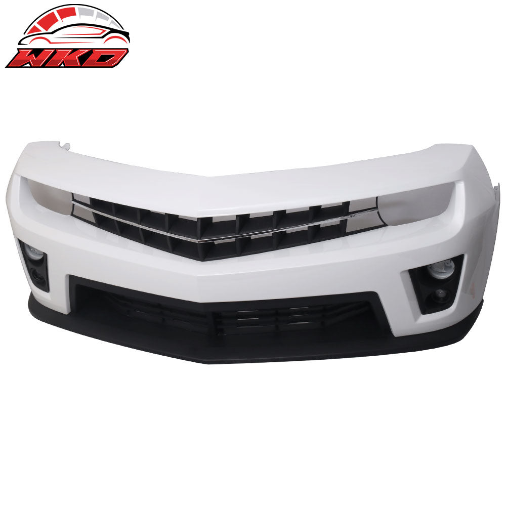 Fits 10-13 Chevy Camaro ZL1 Style Front Bumper Cover PP Painted #WA8624 White