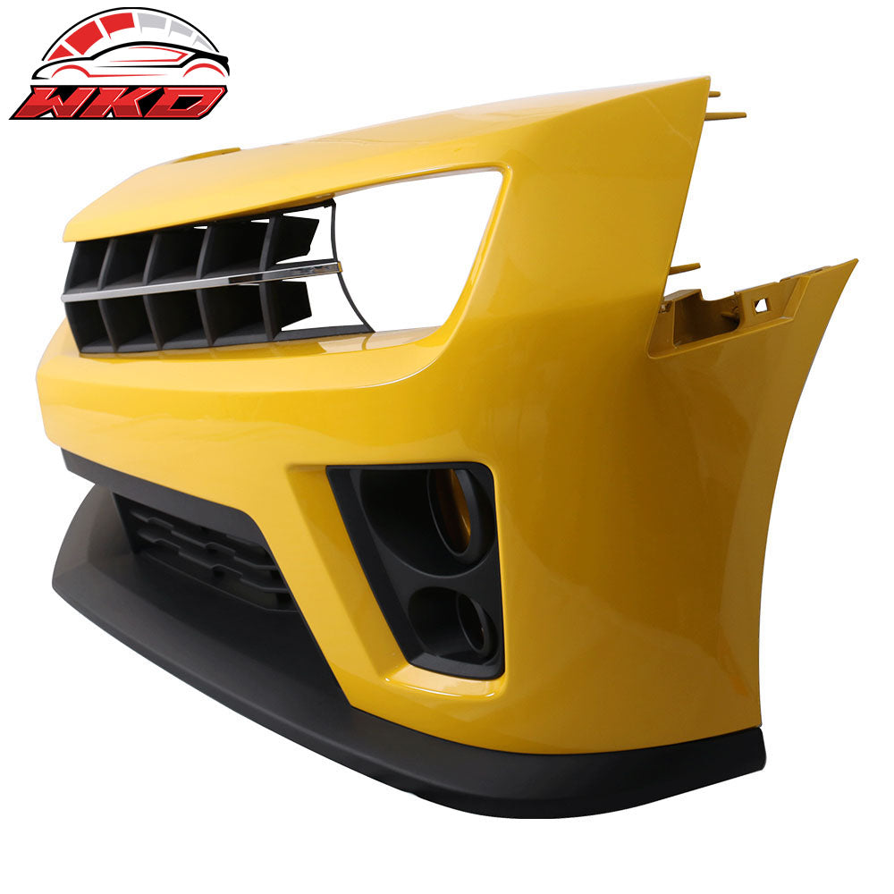 Fits 10-13 Chevy Camaro ZL1 Style Front Bumper Cover PP Painted #WA9414 Yellow
