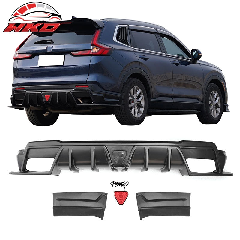 Wholesale 23-26 Honda CR-V Hybrid IKON Matte Black Rear Bumper Lip Diffuser PP W/ LED