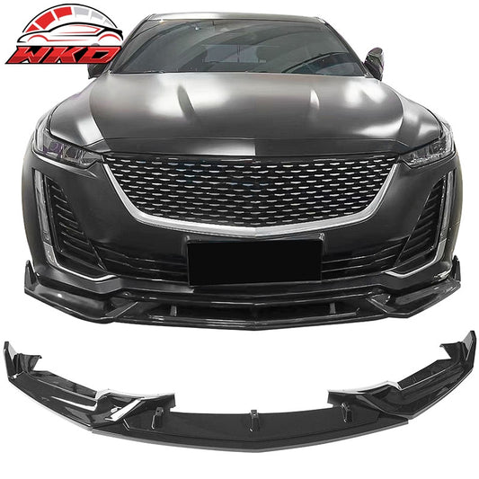 Wholesale 20-24 Cadillac CT5 3PC Gloss Black PP Front Bumper Lip Spoiler Splitter