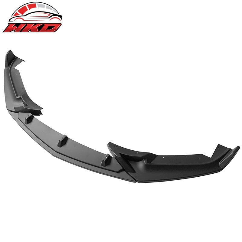 Fits 20-24 Cadillac CT5 3PC Matte Black Front Bumper Lip Spoiler
