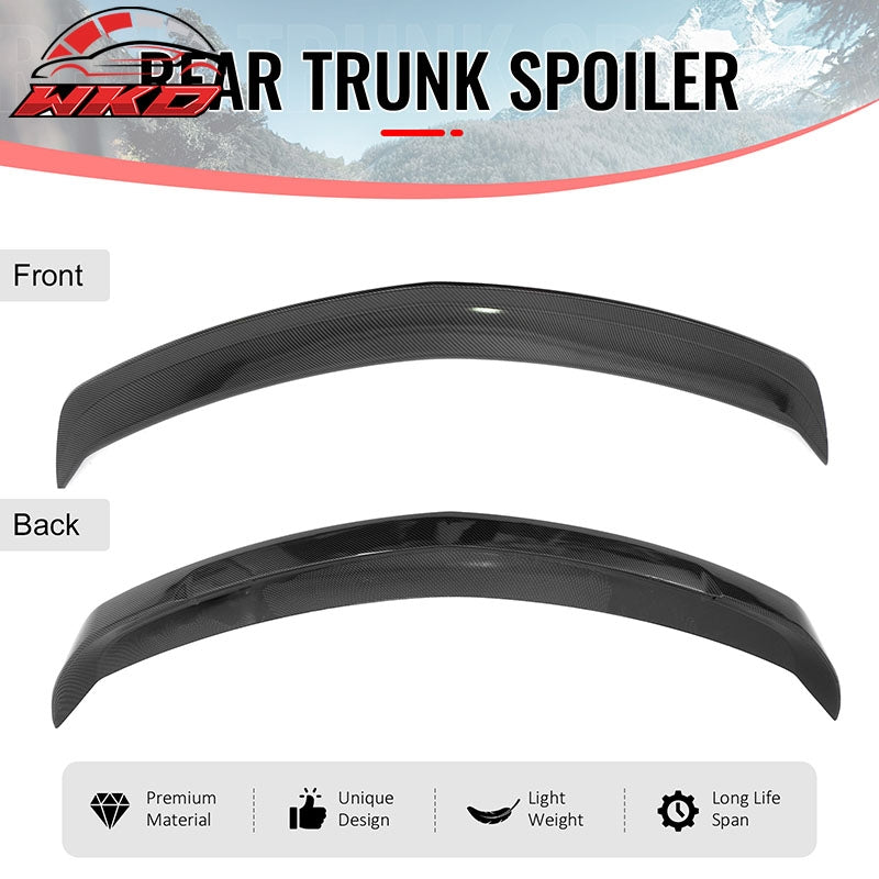 Fits 20-26 Cadillac CT5 V Blackwing Carbon Fiber Print Trunk Spoiler Wing ABS