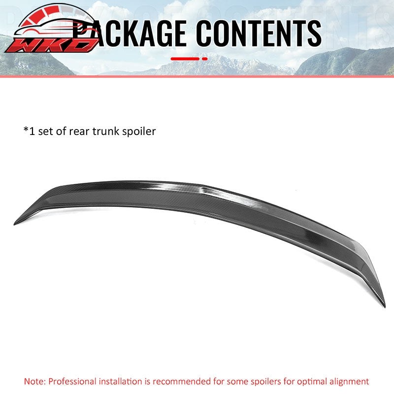 Fits 20-26 Cadillac CT5 V Blackwing Carbon Fiber Print Trunk Spoiler Wing ABS