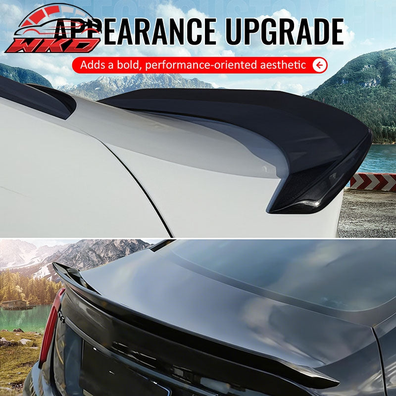 For 20-26 Cadillac CT5 V Blackwing Style Gloss Black Rear Trunk Spoiler Wing ABS
