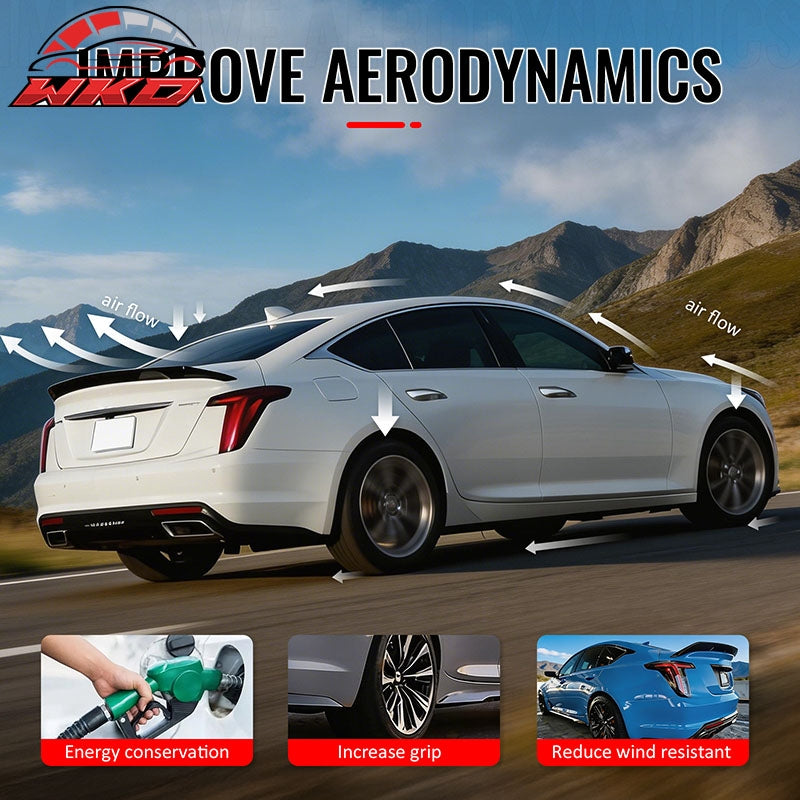 For 20-26 Cadillac CT5 V Blackwing Style Gloss Black Rear Trunk Spoiler Wing ABS
