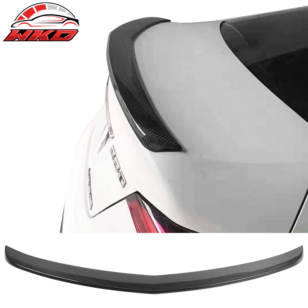 Fits 20-25 Cadillac CT5 OE Style Rear Trunk Spoiler Wing Lip Real Carbon Fiber
