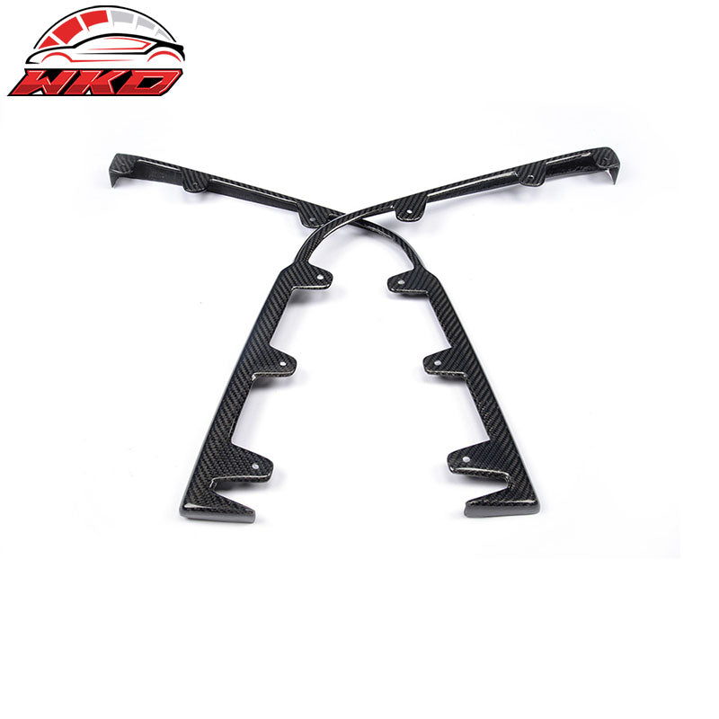 Fits 09-15 Cadillac CTS V KPE Style Front Bumper Lip Splitter Matte Carbon Fiber
