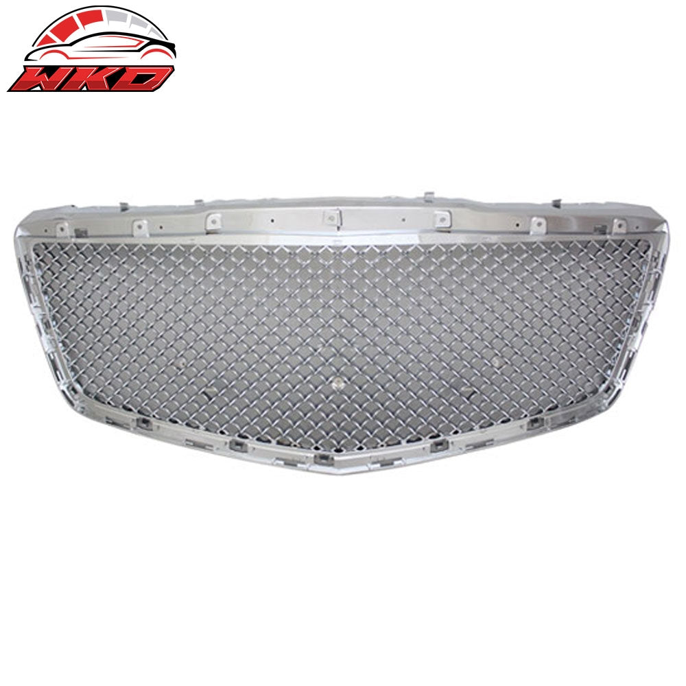 Wholesale 14-19 Cadillac CTS Sedan B Style Chrome Front Bumper Hood Grille Grill ABS