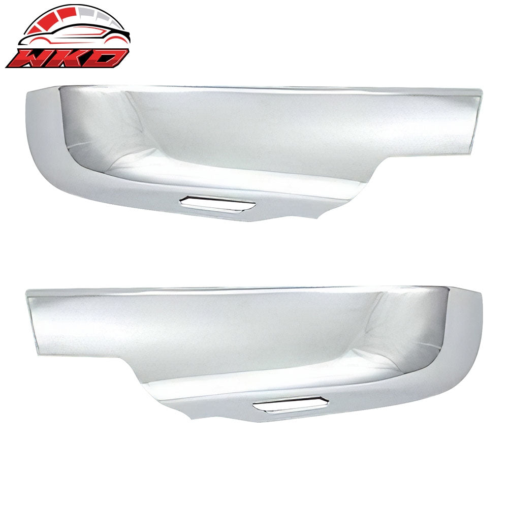 Wholesale 07-14 Cadillac Escalade 2PC Side Mirror Cover W/Puddle Light Cut Out Chrome