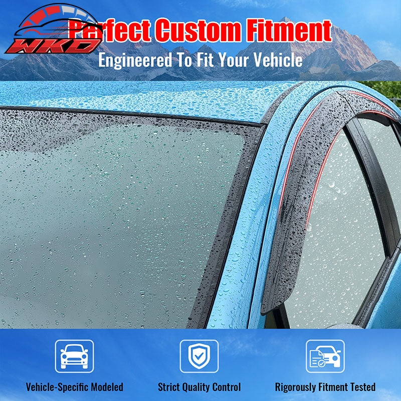 Fits 19-25 Cadillac XT4 Low Profile Style Tape on Window Visors Vent Deflector