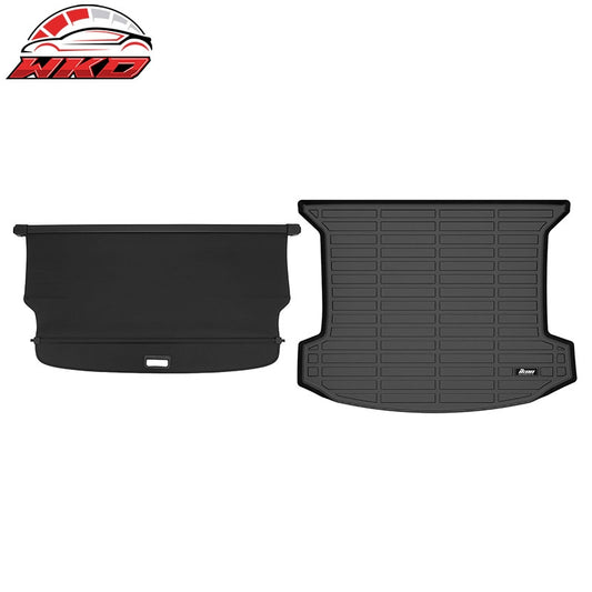 Wholesale 17-26 Cadillac XT5 Carbon Fiber Texture Rear Cargo Cover + 3D TPE Trunk Mat