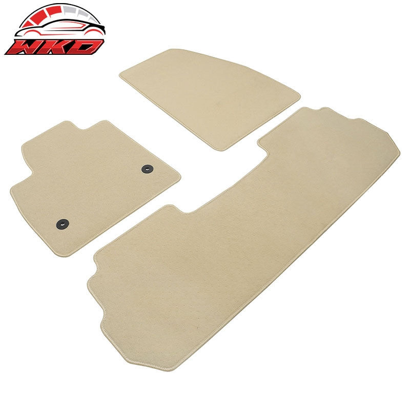 Fits 17-26 Cadillac XT5 Beige Nylon Floor Mats Front Rear Custom Carpets Liner