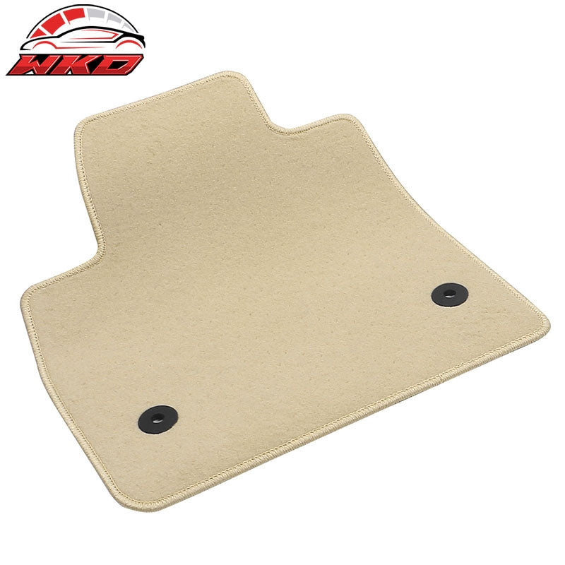 Fits 17-26 Cadillac XT5 Beige Nylon Floor Mats Front Rear Custom Carpets Liner