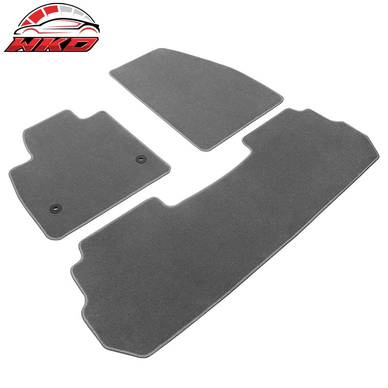 Fits 17-26 Cadillac XT5 Gray Nylon Floor Mats Front Rear Custom Carpets Liner