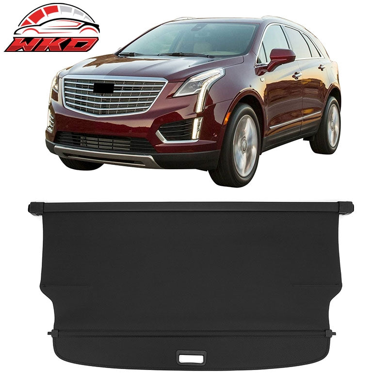 Fits 17-26 Cadillac XT5 Retractable Rear Trunk Cargo Cover Carbon Fiber Texture