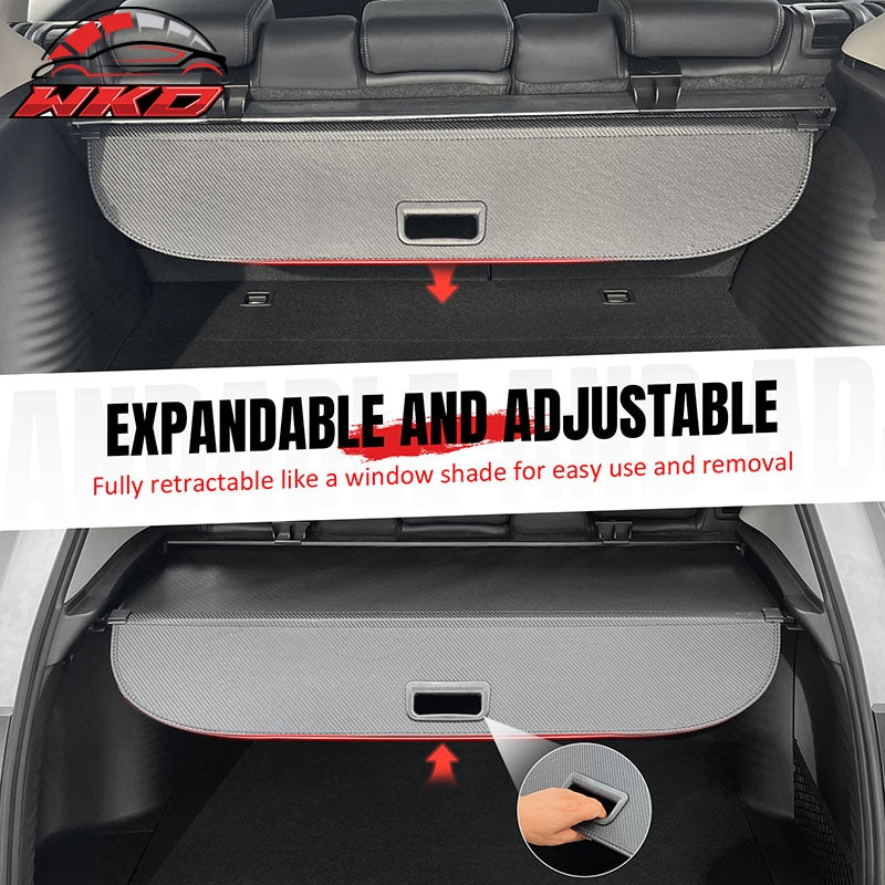 Fits 17-26 Cadillac XT5 Retractable Rear Trunk Cargo Cover Carbon Fiber Texture