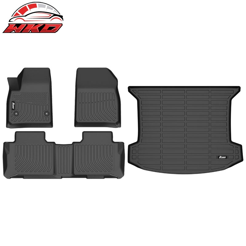 Wholesale 17-26 Cadillac XT5 TPE All Weather Waterproof 3D Floor Liners + Trunk Mats