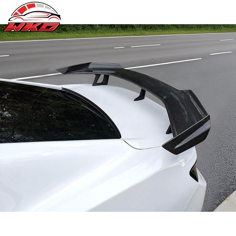 Fits 16-24 Chevy Camaro ZL1 1LE Style Rear Trunk Spoiler Wing Carbon Fiber Print