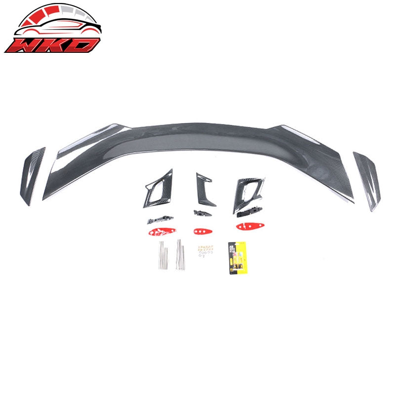 Fits 16-24 Chevy Camaro ZL1 1LE Style Rear Trunk Spoiler Wing Carbon Fiber Print