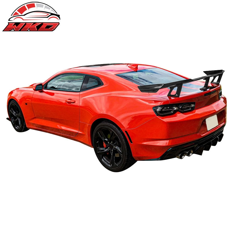 Fits 16-24 Chevy Camaro ZL1 1LE Style Rear Trunk Spoiler Wing Carbon Fiber Print
