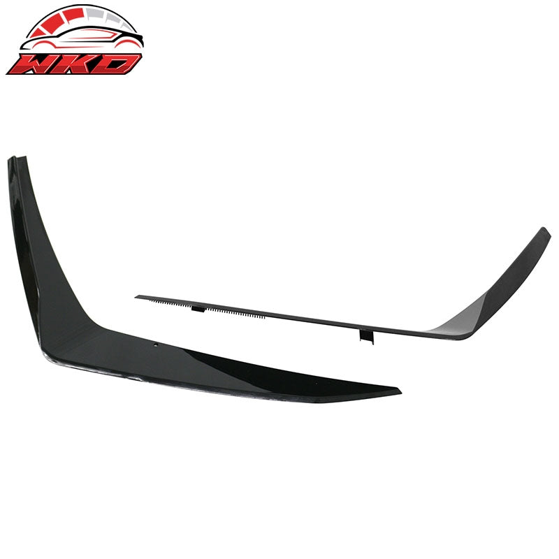 Fits 14-24 Camaro ZL1 Style Front Bumper Side Splitter Canards ABS Gloss Black