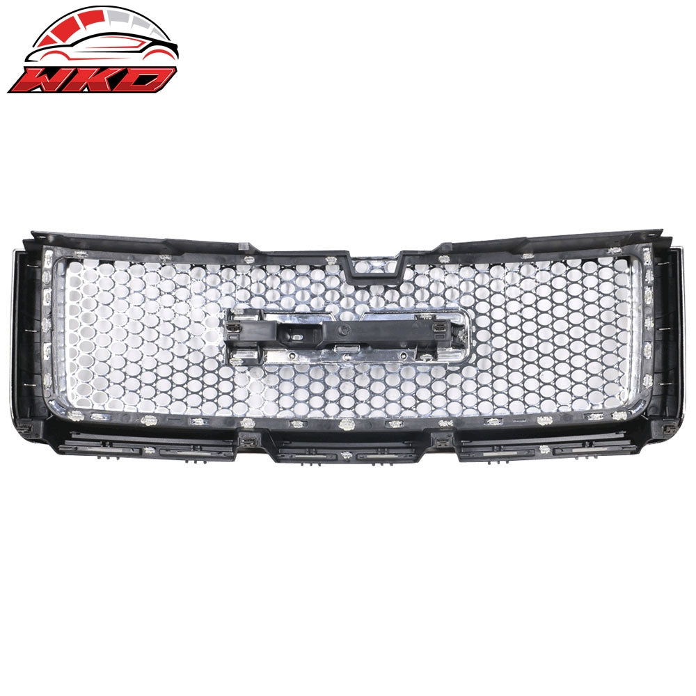 07-13 GMC Sierra 1500 Denali Upper & Lower Grille Front Bumper Hood Grill Chrome