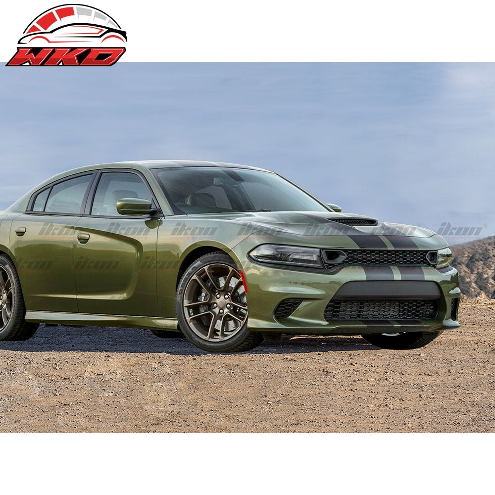 Fits 15-23 Dodge Charger SRT Style Upper & Lower Grilles w/ Air Ducts 2PC - PP