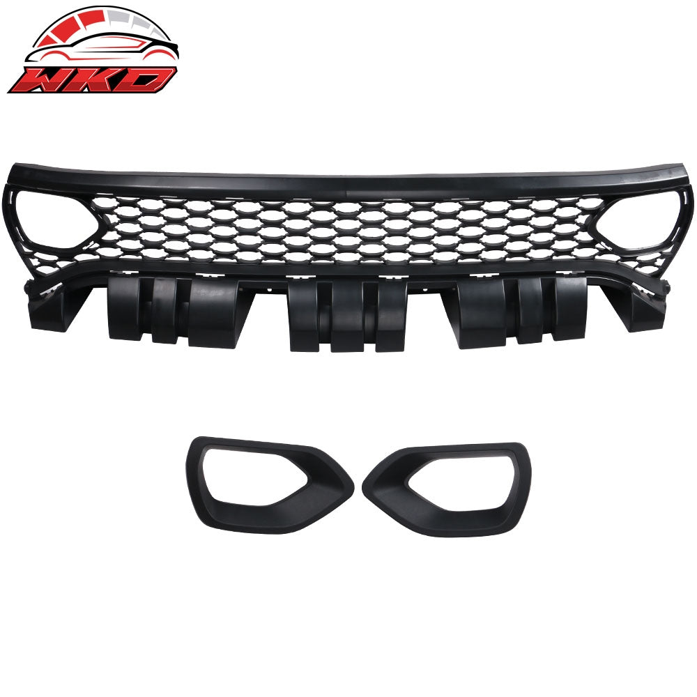 Fits 15-23 Dodge Charger SRT Scat Pack Daytona Upper Grille w/ Bezels Dual Inlet