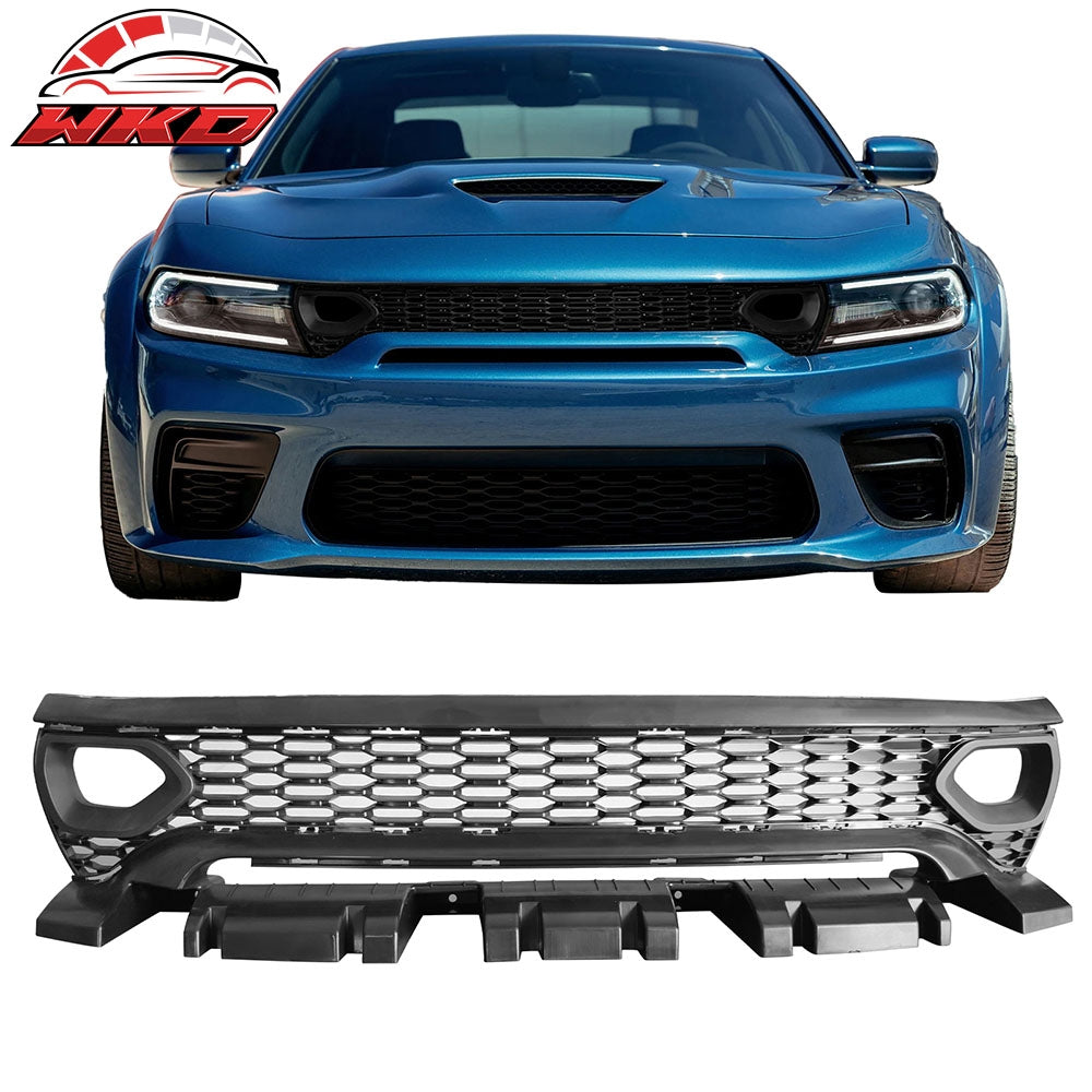 Fits 20-23 Dodge Charger Widebody Upper Grille SRT Scat Pack Style Radiator ABS