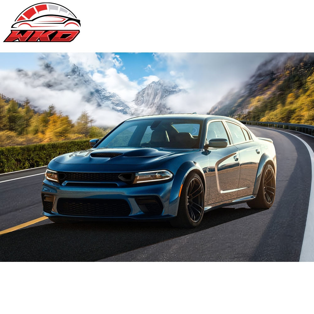 Fits 20-23 Dodge Charger Widebody Upper Grille SRT Scat Pack Style Radiator ABS